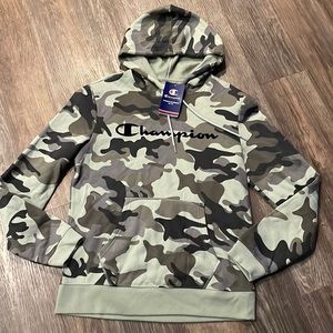 Champion Camouflage Hooded Sweatshirt Sz M NWT